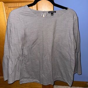 J. Crew Gray Relaxed Boxy Blouse